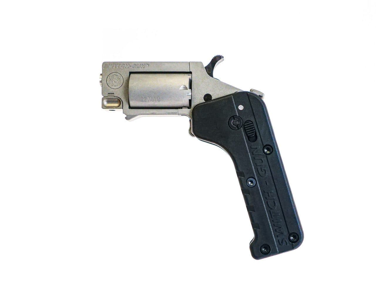 One Switch Gun with both .22 WMR and .22 LR cylinders for added caliber flexibility.